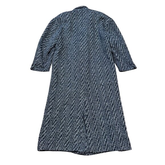 LONG WOOL BLACK OVERCOAT SZ 6 PEABODY HOUSE DOUBLE BREASTED FULLY LINED ROMANIA - Picture 4 of 4